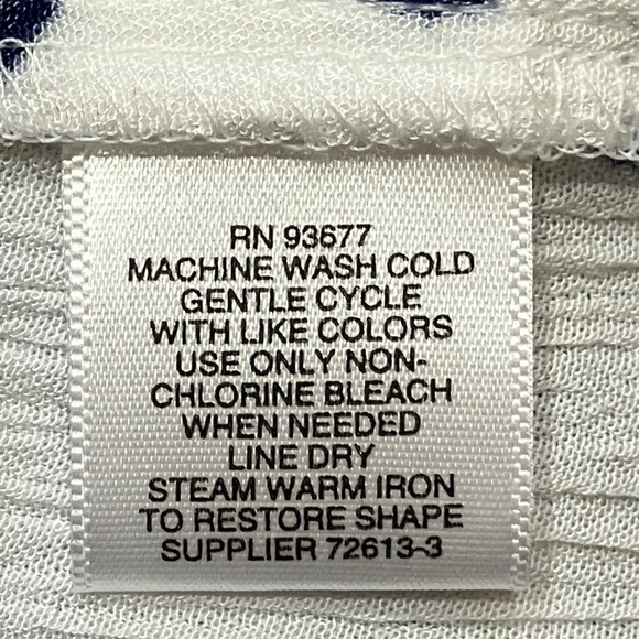 Liz Claiborne Blouse Dark Blue Polka Dots - Picture 4 of 4